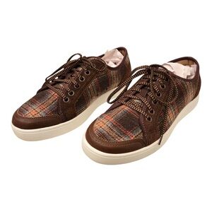 Traq By Alegria Lyric Sneakers 7/7.5 Flannely Brown Comfort Shoes Cottagecore